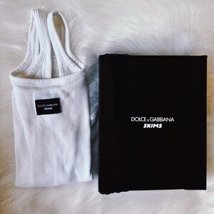 Dolce & Gabbana x Skims Ribbed White Top